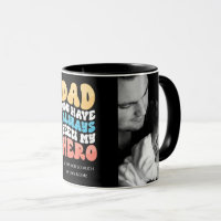 Retro Wavy Text Dad You're My Hero 2 Photo Custom