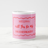 Retro Wavy Will You Be My Bridesmaid Proposal 20oz
