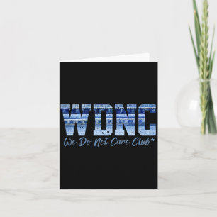 Retro Wdnc Club _ We Do Not Care, Denim Jeans Styl Card