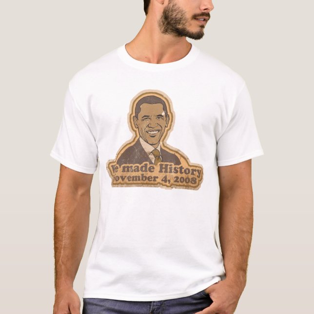 Retro We Made History Ringer T-Shirt (Front)
