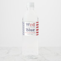 Retro Wed White Blue Backyard Wedding Shower