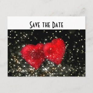 Retro Wedding Hearts Glitter / House-of-Grosch Save The Date