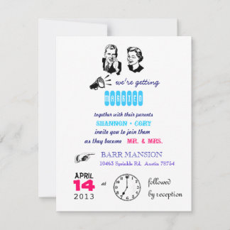Retro Wedding Invitation