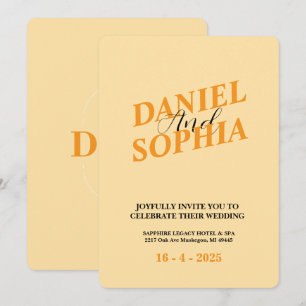 Retro wedding invitation