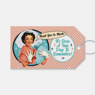 Retro Wedding Shower Favour Gift Tags