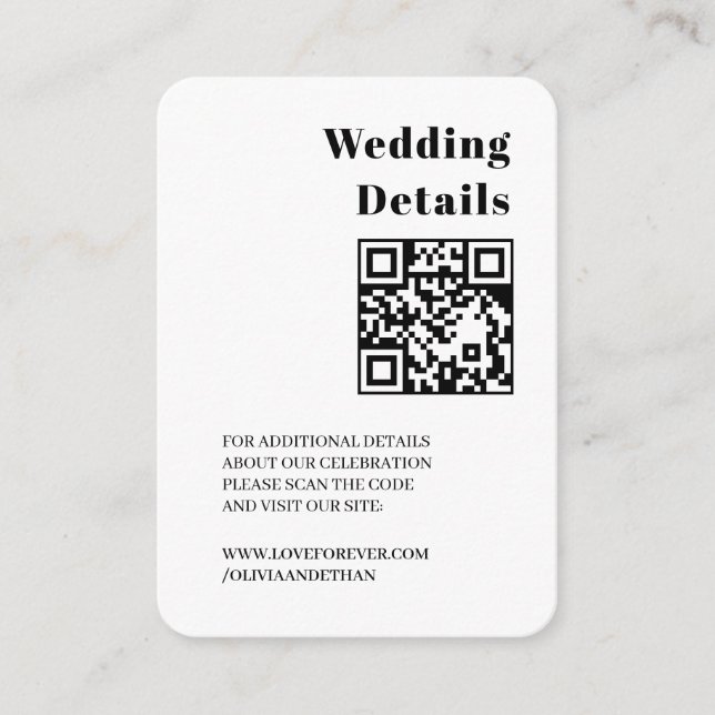 Retro Wedding Website & RSVP Enclosure Card (Front)