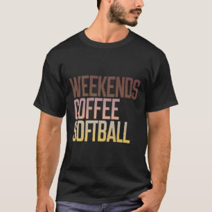 Retro Weekends Coffee And Softll Funny Softll Mama T-Shirt