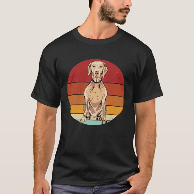 Retro Weimaraner T-Shirt (Front)