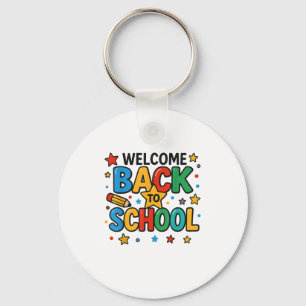 Retro Welcome Back To School Teacher Appreciation  Key Ring