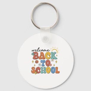 Retro Welcome Back To School Teacher Appreciation Key Ring