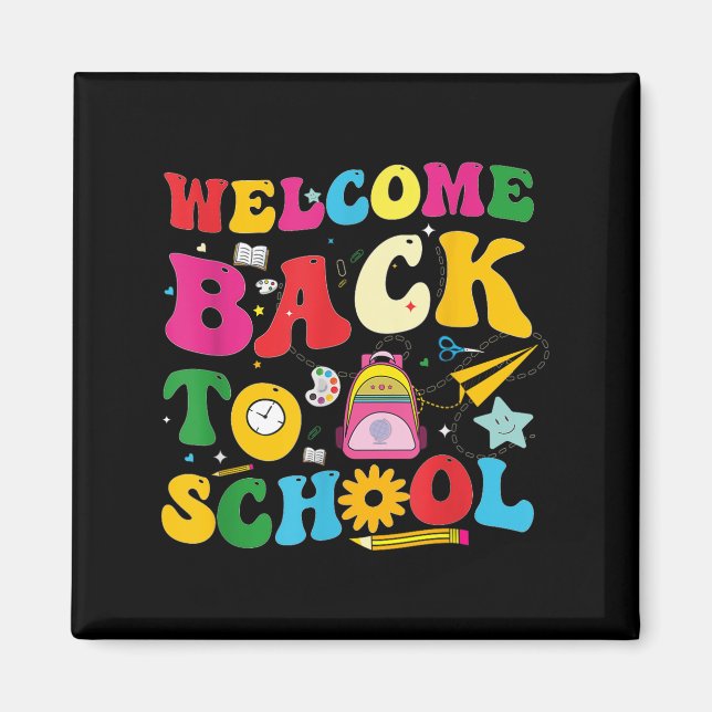 Retro Welcome Back To School Teacher Appreciation  Magnet (Front)