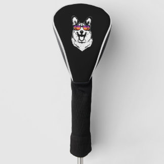 Retro Welsh Corgi Sunglasses Golf Head Cover