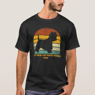 Retro West Highland White Terrier Mum T-Shirt