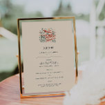 Retro Western Cactus Desert Wedding Menu<br><div class="desc">Beautiful menu cards to compliment your table settings at your wedding or next dinner party. A fun, retro illustrated desert collection with bold western colours. This collection features illustrations of desert landscapes, saguaro cactus with some wild west cowboys and cowgirls. Pure magic abounds with this palette grounded in cactus -...</div>