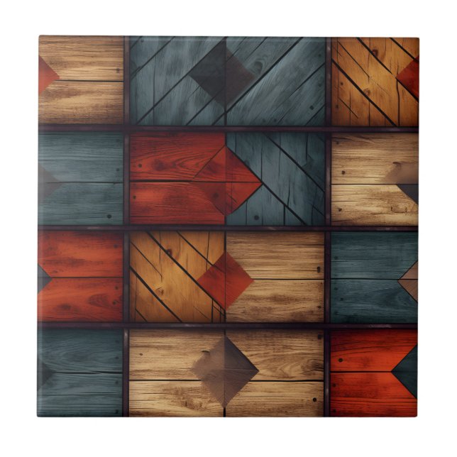 Retro Western Ceramic Tile (Front)