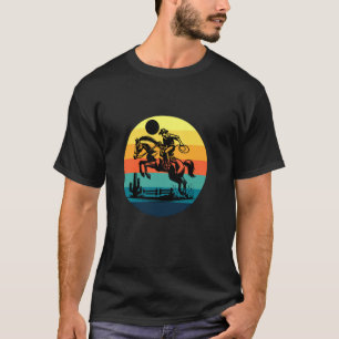 Retro Western Cowboy Design For Men Horse Rider Co T-Shirt