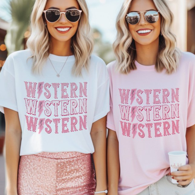 Retro Western Cowgirl Bachelorette Bridal Party T-Shirt (Creator Uploaded)