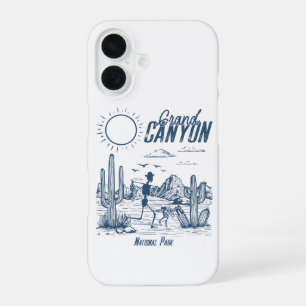 Retro Western Grand Canyon National Park Valley iPhone 16 Case