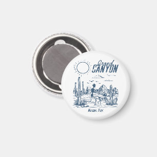 Retro Western Grand Canyon National Park Valley Magnet