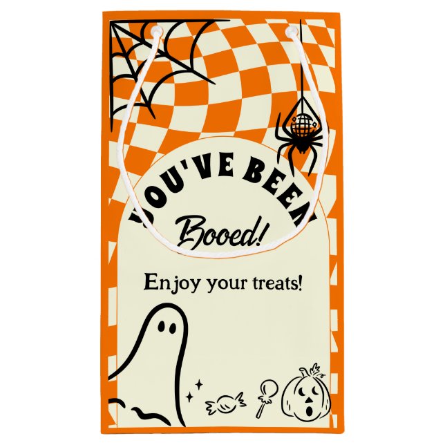 Retro We've Been Booed You've Been Booed Game Small Gift Bag (Back)