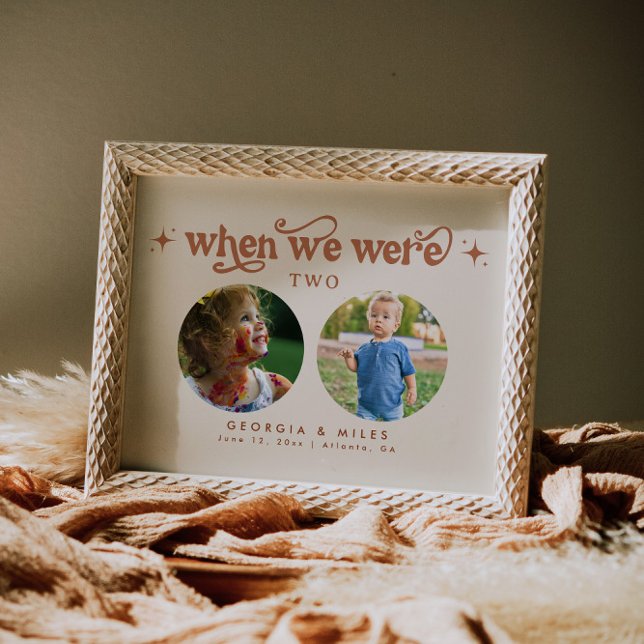 Retro When We Were Age Baby Photo Table Number (Creator Uploaded)