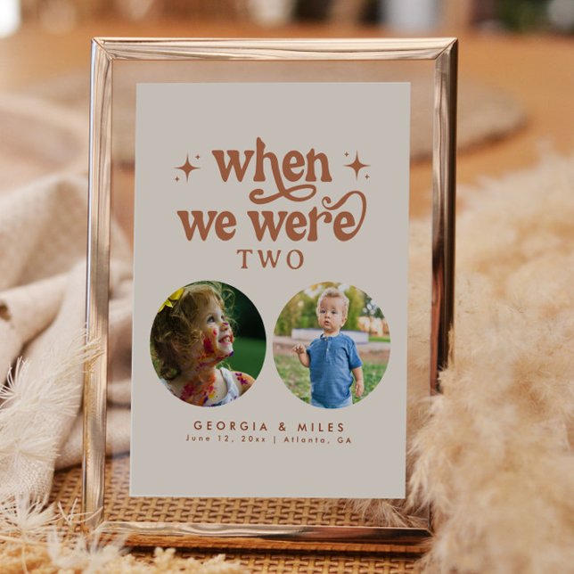 Retro When We Were Age Baby Photo Table Number (Creator Uploaded)