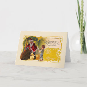 Retro Whimsical Christmas Greeting Card