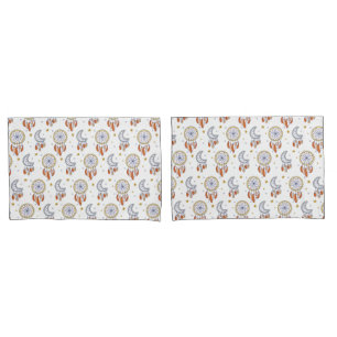 Retro Whimsical Mandala Boho Pattern  Pillowcase
