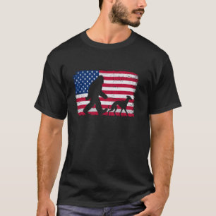 Retro Whippet Dog 4th of July US American Flag Pat T-Shirt