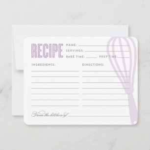 Retro Whisk in Purple Recipe Card