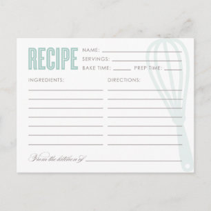 RETRO WHISK RECIPE CARDS