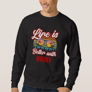 Retro Whisky Sunset With Whisky Sweatshirt