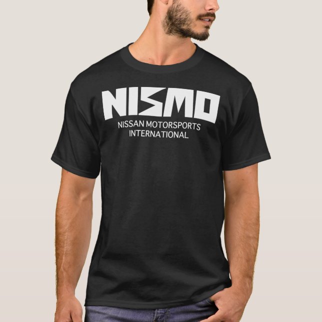 Retro White Nismo Nissan Motorsport Logo Classic T T-Shirt (Front)