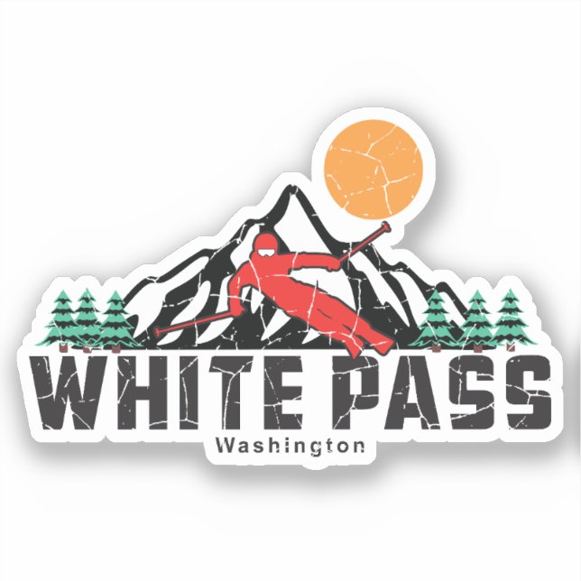 Retro White Pass Ski  (Front)