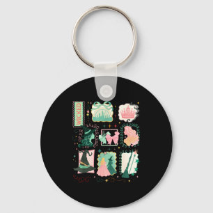 Retro Wicked Stamps Christmas Vibes Clothing Key Ring