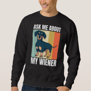 Retro Wiener Dog Graphic Dachshund Weiner Sweatshirt