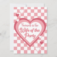 Retro wife of the party Heart Disco Bridal Shower