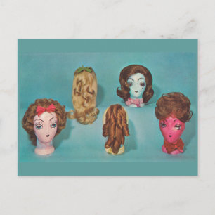 Retro Wig Postcard