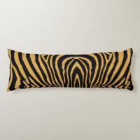 RETRO WILD ANIMAL PRINT PATTERN GOLD BLACK STRIPED