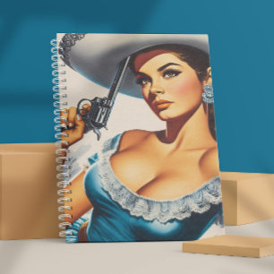Retro Wild West Pin-up Notebook