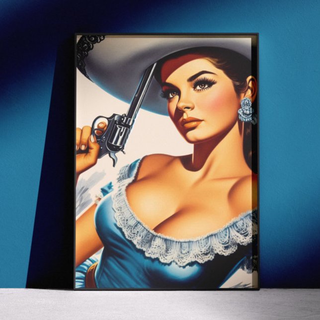 Retro Wild West Pin-up Poster (Creator Uploaded)