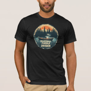 Retro Wilderness Canoe Camping Outdoor Adventure T-Shirt