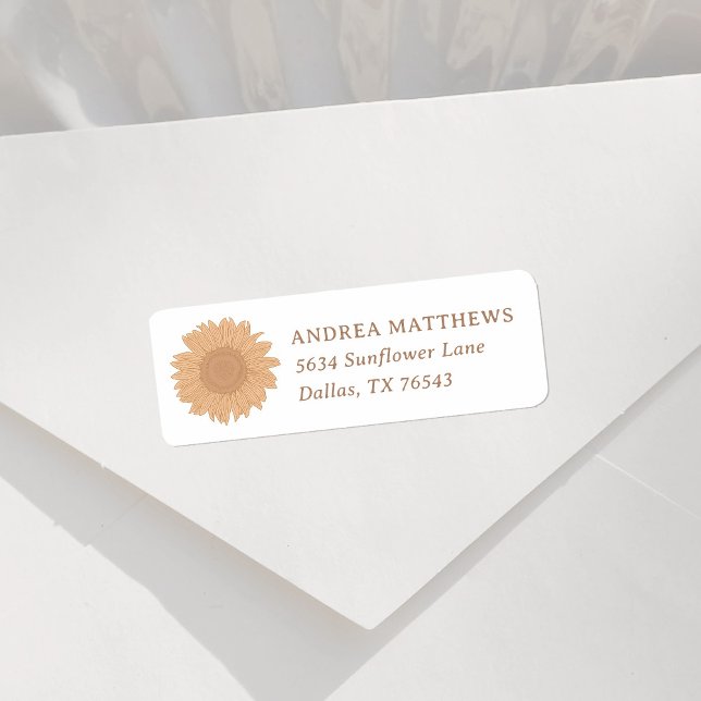 Retro Wildflower Girl Baby Shower  Return Address (Creator Uploaded)