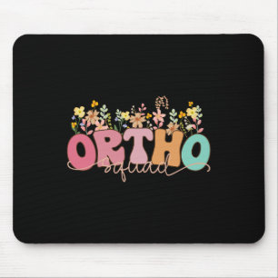 Retro Wildflower Ortho Squad Orthopaedics Nurse Rn Mouse Pad