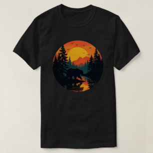 Retro Wildlife Forest Bear Outdoors Nature T-Shirt