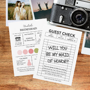 Retro Will You Be My Maid of Honour Proposal Card