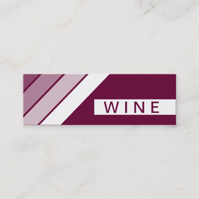 retro WINE Mini Business Card (Front)