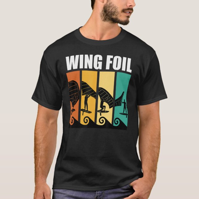 Retro Wing Surf Wing Foil 1 T-Shirt (Front)