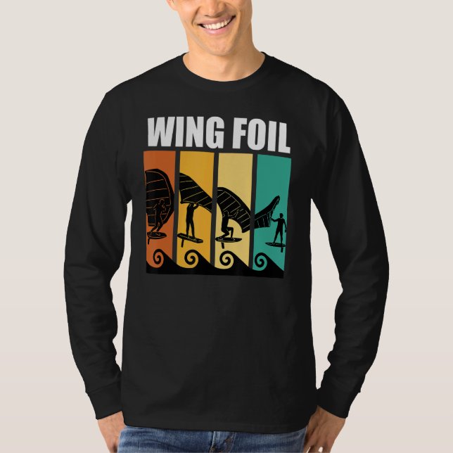 Retro Wing Surf Wing Foil 1 T-Shirt (Front)