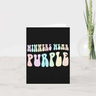 Retro Winners Wear Purple Support Pancreatic Cance Card